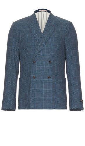 Double Breasted Check Blazer in Blue. - size L (also in M, S) - Scotch & Soda - Modalova