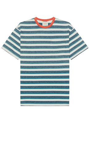 Camiseta en color azul talla L en & Harbour Teal Multicolor Stripe - Blue. Talla L (también en S, XL/1X) - Scotch & Soda - Modalova