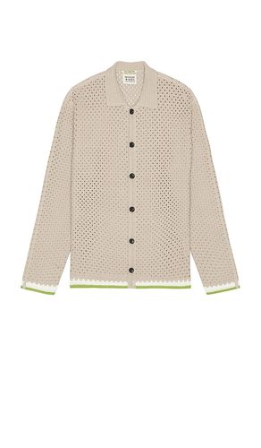 Crochet Long Sleeve Shirt in Taupe. - size L (also in M, XL/1X) - Scotch & Soda - Modalova
