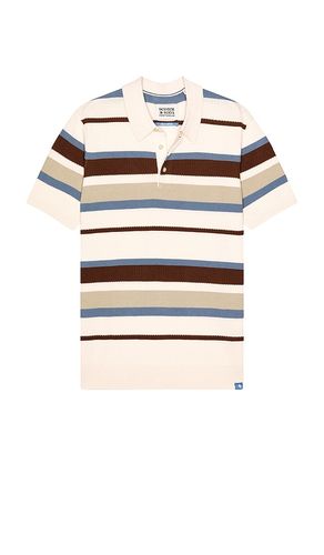 Regular Fit Knitted Striped Polo in Cream,Brown. - size L (also in M, S, XL/1X) - Scotch & Soda - Modalova