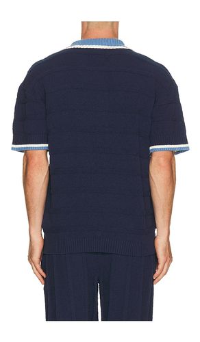 Structured Knitted Loose Fit Polo in Blue. - size M (also in XL/1X, XXL/2X) - Scotch & Soda - Modalova