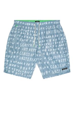 Printed Swim Shorts in Baby Blue. - size L (also in M, S, XL/1X) - Scotch & Soda - Modalova