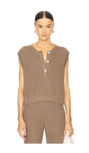 Slater Henley Vest in Brown. - size M (also in S) - Stitches & Stripes - Modalova