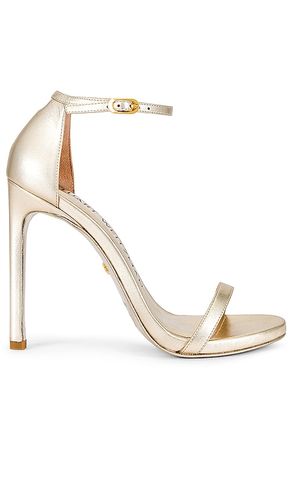 Nudist Heel in Metallic Gold. - size 10 (also in 6.5, 7, 8, 8.5, 9) - Stuart Weitzman - Modalova
