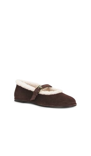 Sai Shearling Mary Jane in Brown. - size 10 (also in 6, 6.5, 7, 7.5, 8, 8.5, 9, 9.5) - Stuart Weitzman - Modalova