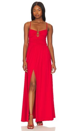 String Gather Maxi Dress in Red. - size M (also in XS) - Susana Monaco - Modalova