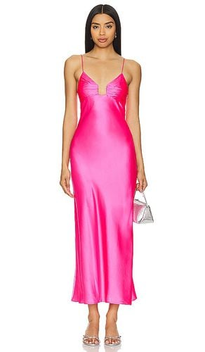 Silk Midi Dress in Pink. - size L (also in M, S) - Susana Monaco - Modalova