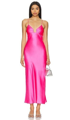 Silk Midi Dress in Pink. - size L (also in M) - Susana Monaco - Modalova