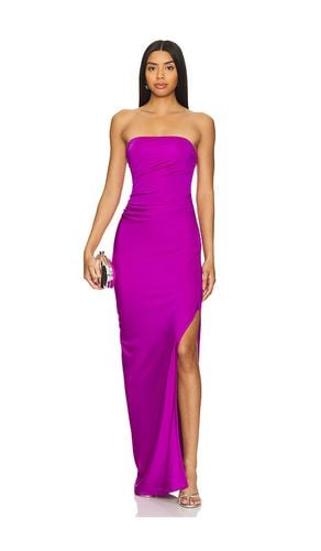 Solid Tube Gathered Slit Dress in Purple. - size M (also in S, XS) - Susana Monaco - Modalova