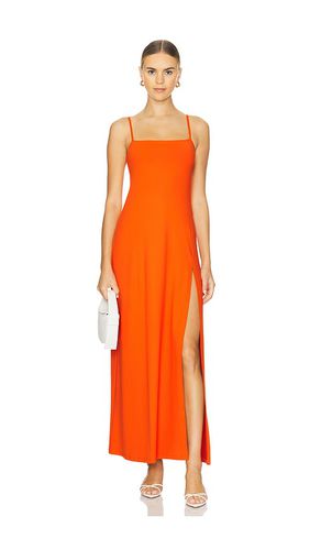 Wide Strap Flare Slit Dress in Orange. - size M (also in S, XS) - Susana Monaco - Modalova