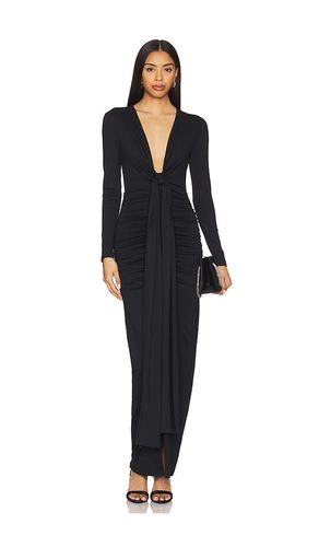 Tie Gathered Long Sleeve Dress in . - size S (also in XS) - Susana Monaco - Modalova