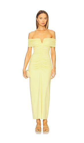 V Wire Gathered Off The Shoulder Dress in Yellow. - size M (also in S, XS) - Susana Monaco - Modalova