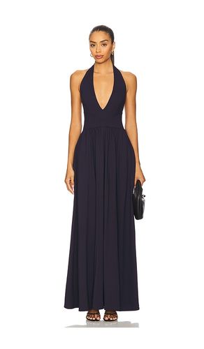 Halter Gathered Dress in Navy. - size L (also in M, S, XL, XS) - Susana Monaco - Modalova
