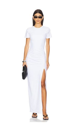 Side Gathered Slit Dress in White. - size M (also in S, XL, XS) - Susana Monaco - Modalova