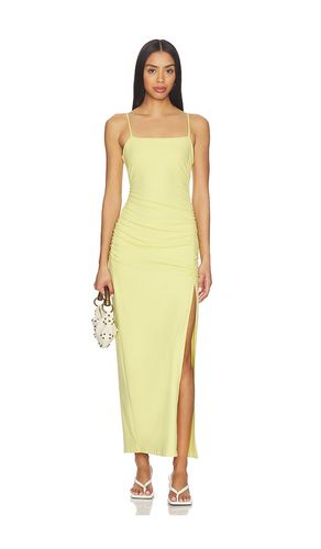 String Gathered Slit Dress in Lemon. - size L (also in M, S, XL) - Susana Monaco - Modalova