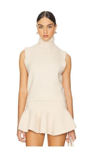 Mapache Mock Neck Vest in Beige. - size L (also in M, S) - Susana Monaco - Modalova