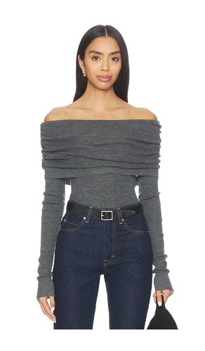Light Merino Off Shoulder Sweater in Grey. - size M (also in L) - Susana Monaco - Modalova