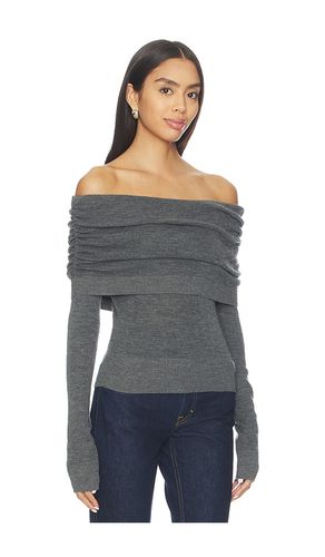 Light Merino Off Shoulder Sweater in Grey. - size L (also in M) - Susana Monaco - Modalova