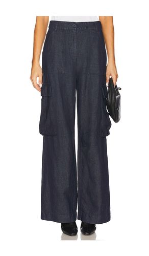 Cargo Linen Denim Pant in Navy. - size 2 (also in 6) - Susana Monaco - Modalova