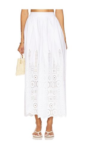Embroidered Poplin Maxi Skirt in White. - size L (also in M, S, XL) - Susana Monaco - Modalova