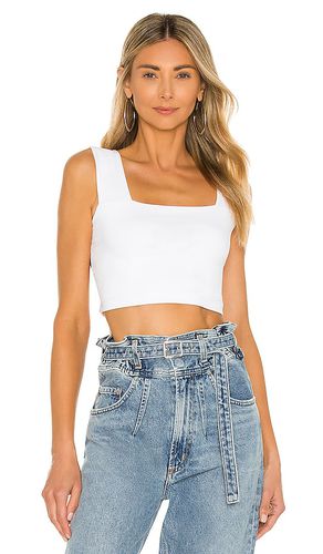 Wide Strap Crop Top in White. - size L (also in M, S, XL, XS) - Susana Monaco - Modalova