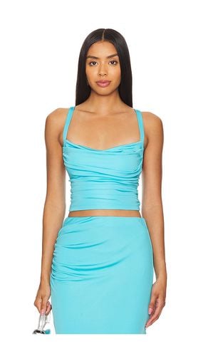 Solid Cowl Tank Top in Teal. - size M (also in XS) - Susana Monaco - Modalova