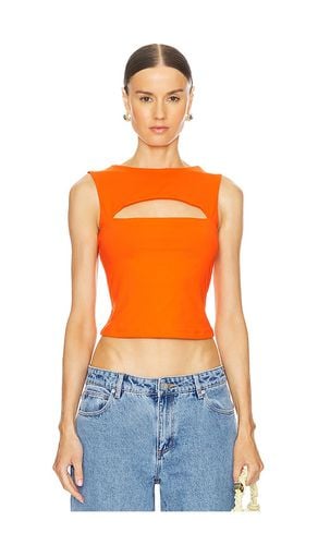 Slit Front Tank in Orange. - size M (also in S, XS) - Susana Monaco - Modalova