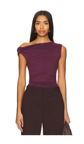 Asymmetric Gathered Top in Purple. - size L (also in M, S, XS) - Susana Monaco - Modalova