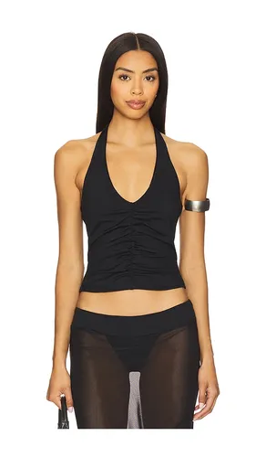 Center Gathered Tie Halter Top in . Size L. Also in M, XL - Susana Monaco - Modalova