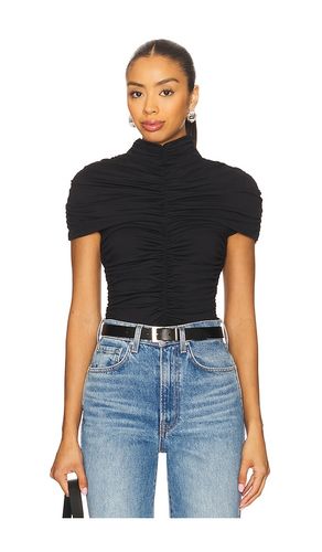 Mock Neck Overlay Gathered Top in . - size M (also in S) - Susana Monaco - Modalova
