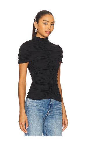 Mock Neck Overlay Gathered Top in . - size S (also in M, L) - Susana Monaco - Modalova