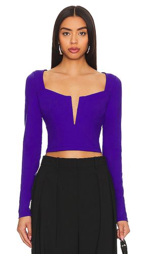 Corset Long Sleeve Top in Purple. - size L (also in XS) - Susana Monaco - Modalova