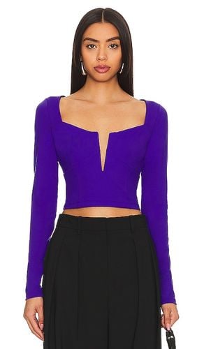 Corset Long Sleeve Top in Purple. - size S (also in XL, XS) - Susana Monaco - Modalova