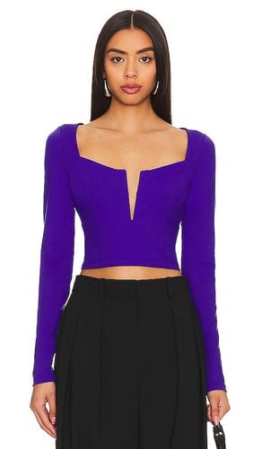 Corset Long Sleeve Top in Purple. - size XL (also in XS) - Susana Monaco - Modalova