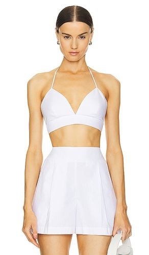 Poplin Bikini Top in White. - size L (also in M, S, XL) - Susana Monaco - Modalova