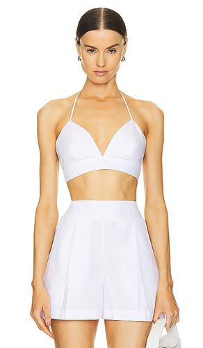 Poplin Bikini Top in White. - size L (also in M, S, XL, XS) - Susana Monaco - Modalova