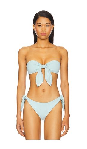 Removable Tie Bandeau Top in Blue,Teal. - size L (also in M, S, XS) - Susana Monaco - Modalova