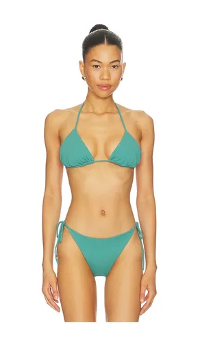String Bikini Top in Teal. - size L (also in M, S, XS) - Susana Monaco - Modalova