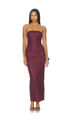 Beaded Maxi Tube Dress in Wine. - size 32 (also in 34, 38) - ROTATE - Modalova