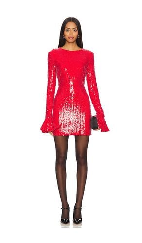 Sequins Long Sleeve Mini Dress in Red. - size 36 (also in 40, 44) - ROTATE - Modalova