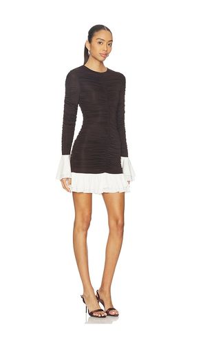 Mini Ruched Long Sleeve Dress in Brown. - size 32 (also in 34) - ROTATE - Modalova