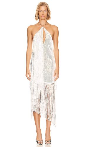 Mini Fringe Dress in Metallic Silver. - size 34 (also in 36) - ROTATE - Modalova