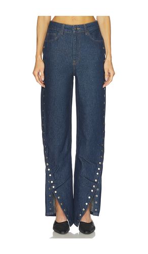 Buttoned Wide Leg in Navy. - size 26 (also in 27, 28, 31) - ROTATE - Modalova