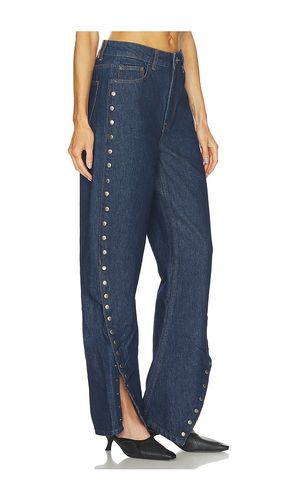 Buttoned Wide Leg in Navy. - size 26 (also in 27, 28, 31) - ROTATE - Modalova