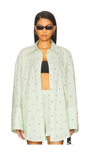 Poplin Oversized Shirt in Green. - size 32 (also in 34, 36, 38, 40, 42, 44) - ROTATE - Modalova