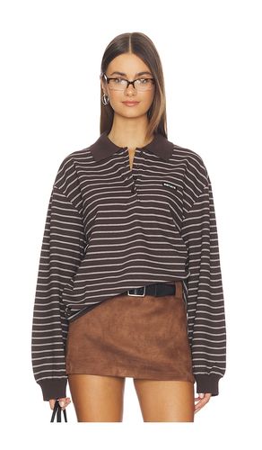 Pique Longsleeve Polo in Brown. - size M (also in S) - ROTATE - Modalova