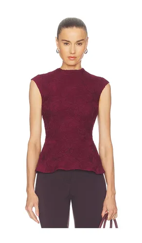 Flower Mesh Top in Burgundy. - size 34 (also in 38, 40, 42, 44, 46) - ROTATE - Modalova