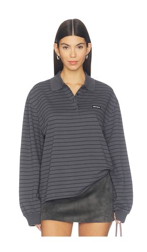 Pique Longsleeve Polo in Grey. - size L (also in M, S, XL, XS) - ROTATE - Modalova