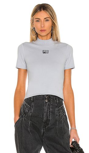 Foundation Bodycon Short Sleeve Mock Neck Top in . Taglia S - Alexander Wang - Modalova