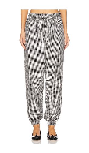 Kennedy Ruffle Gingham Track Pant in Black. - size 0/XS (also in 1/S) - Tanner Fletcher - Modalova